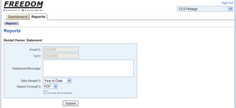 Reports Configuration